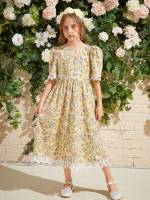  Ditsy Floral Boho Long Girls Dresses 704