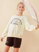 Sporty Multicolor Round Neck Regular Fit Girls Clothing 3348