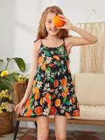 Regular Fit Sleeveless Multicolor Floral Girls Clothing 316