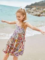 Floral Sleeveless Short Girls Clothing 259