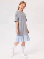 Multicolor Midi Casual Regular Fit Girls Clothing 82