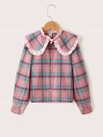 Tartan Regular Regular Fit Multicolor Girls Tops 302