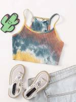 Multicolor Crop Casual Slim Fit Girls Clothing 3639