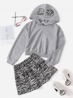 Regular Fit Long Sleeve Cute Girls Two-piece Outfits 5752