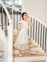  Dressy Multicolor Floral Girls Two-piece Outfits 188