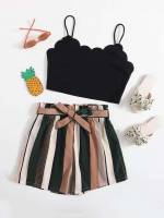 Belted Spaghetti Strap Boho Kids Clothing 3222