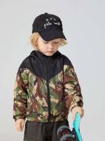 Multicolor Hooded Regular Toddler Boys Outerwear 1353