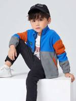  Long Sleeve Multicolor Stand Collar Kids Clothing 86