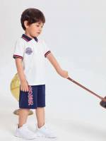 Striped Multicolor Button Front Polo Toddler Boys Clothing 9869