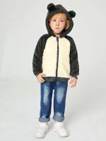  Zipper Colorblock Long Sleeve Toddler Boys Clothing 1361