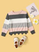  Round Neck Multicolor Long Sleeve Toddler Girls Clothing 7620