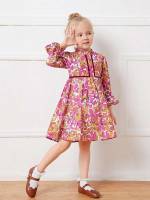 Boho Regular Fit Ruffle Toddler Girl Dresses 620