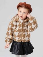 Zipper Regular Hooded Casual Kids Clothing 3028