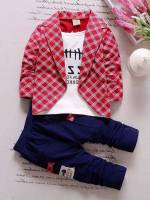  Long Sleeve Plaid Toddler Boys Clothing 752