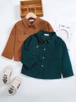 Casual Long Sleeve Collar Regular Toddler Boys Clothing 250