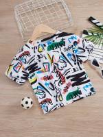 Round Neck Multicolor Casual Short Sleeve Kids Clothing 154