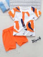  Round Neck Short Sleeve Toddler Boys Clothing 2908