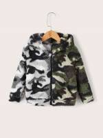 Casual Camo Zipper Long Sleeve Toddler Boys Outerwear 8923