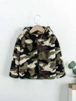 Hooded Long Sleeve Zipper Casual Toddler Boys Clothing 5391