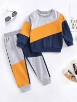 Casual Pocket Multicolor Toddler Boy Two-piece Outfits 8128