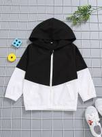  Multicolor Regular Hooded Toddler Boys Outerwear 653