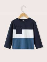 Colorblock Regular Regular Fit Casual Toddler Boys Tops 7049