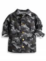 Collar Pocket Regular Fit Toddler Boys Clothing 7687