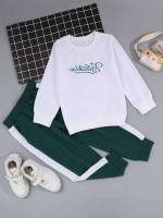  Regular Fit Long Sleeve Toddler Boy Two-piece Outfits 579