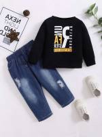  Letter Multicolor Casual Toddler Boys Clothing 1733