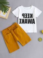  Multicolor Regular Fit Toddler Boy Two-piece Outfits 8484