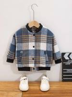 Long Sleeve Baseball Collar Toddler Boys Outerwear 2548