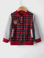  Multicolor Preppy Toddler Boys Outerwear 6255