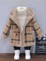 Button Regular Fit Plaid Toddler Boys Outerwear 8651