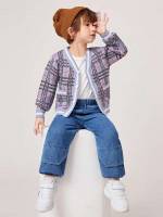 Multicolor Long Sleeve Preppy Regular Toddler Boys Knitwear 1682