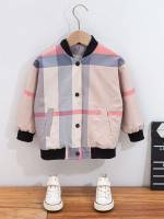 Regular Regular Fit Long Sleeve Plaid Toddler Boys Clothing 3485