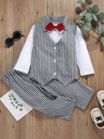  Bow Striped Toddler Boys Clothing 2105