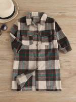 Regular Fit Multicolor Tartan Pocket Toddler Boys Clothing 1637