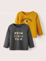 Long Sleeve Multicolor Letter Toddler Girls Clothing 775