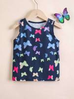 Round Neck Casual Regular Toddler Girls Tops 5812