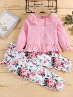  Cute Long Sleeve Round Neck Kids Clothing 4105