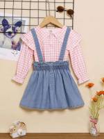  Regular Fit Button Long Sleeve Toddler Girls Clothing 4657