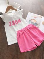 Round Neck Casual Multicolor Kids Clothing 332