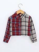 Plaid Preppy Button Multicolor Kids Clothing 5309