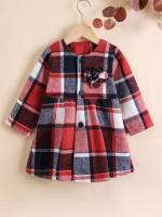 Casual Short Long Sleeve Round Neck Toddler Girls Clothing 2229