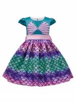 Midi Regular Fit Cap Sleeve Rhinestone Toddler Girls Clothing 523