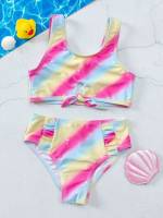  Cute Striped Toddler Girls Beachwear 7110