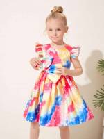 Cap Sleeve Bow Back Midi Toddler Girls Clothing 7555