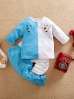 Casual Cartoon Round Neck Toddler Girl Two-piece Outfits 4265