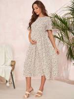  Boho Cut Out Midi Maternity Dresses 30