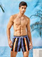  Multicolor Vacation Men Swimwear 8073